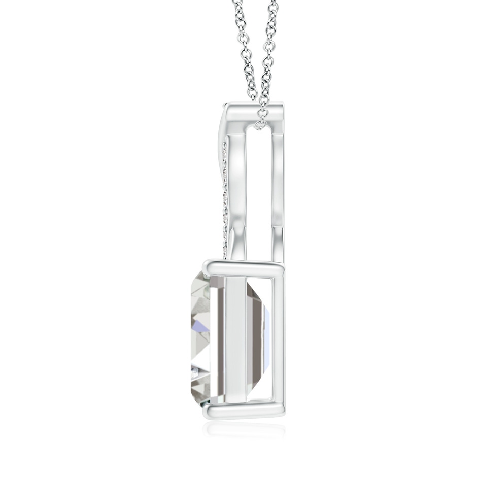 8x6mm IJI1I2 Diamond Pendant with Entwined Bale in P950 Platinum side 199