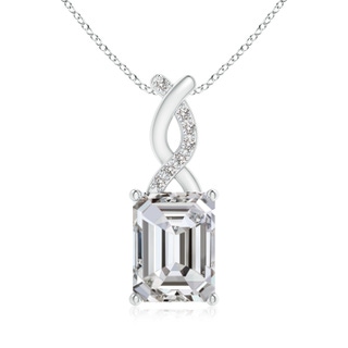 8x6mm IJI1I2 Diamond Pendant with Entwined Bale in S999 Silver