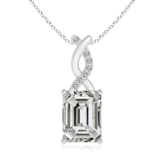 8x6mm KI3 Diamond Pendant with Entwined Bale in S999 Silver