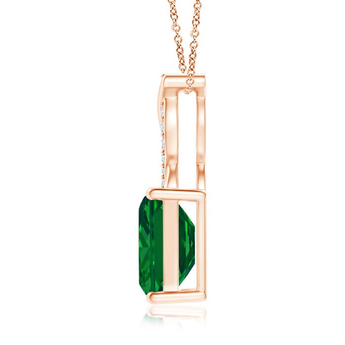 AAAA - Emerald / 1.54 CT / 14 KT Rose Gold