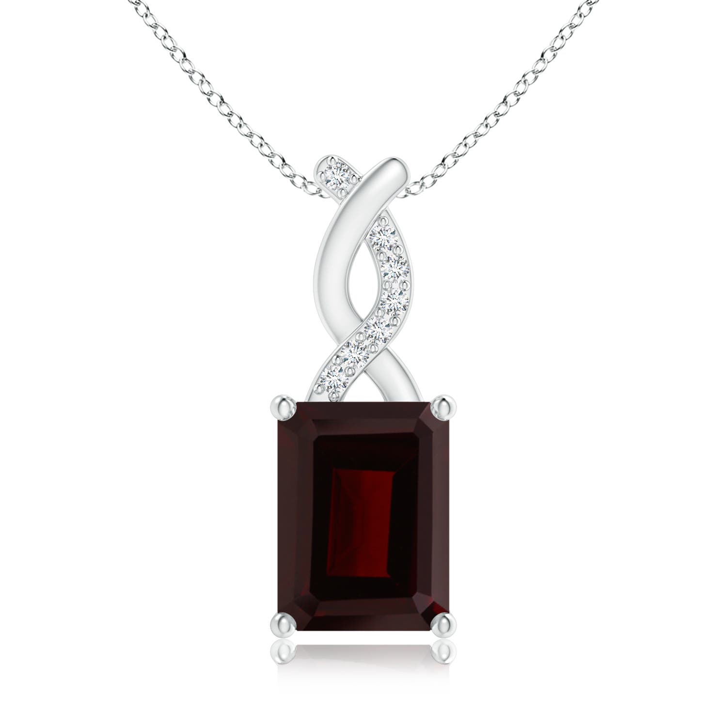 A - Garnet / 1.84 CT / 14 KT White Gold