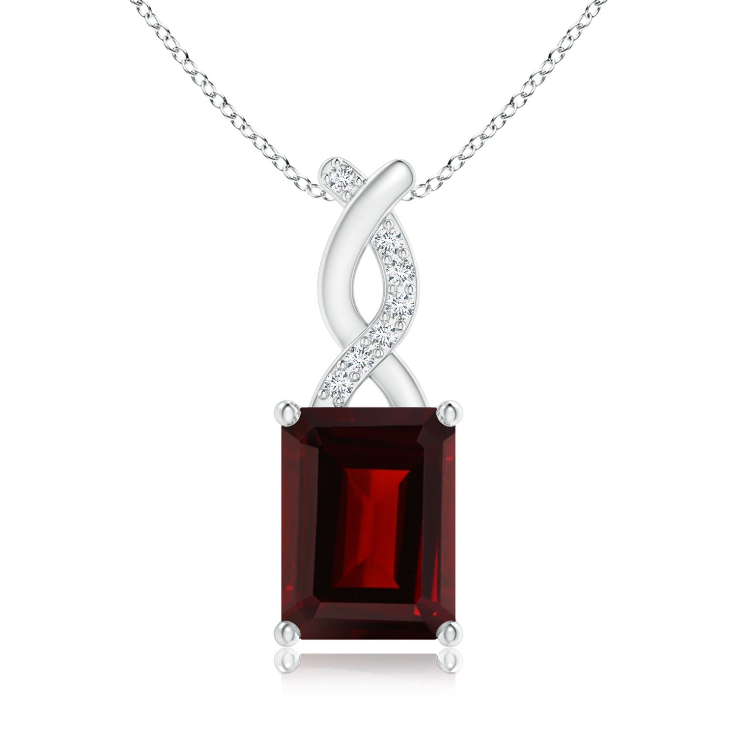 AA - Garnet / 1.84 CT / 14 KT White Gold