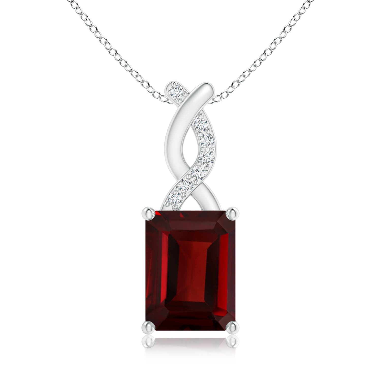 AAA - Garnet / 1.84 CT / 14 KT White Gold