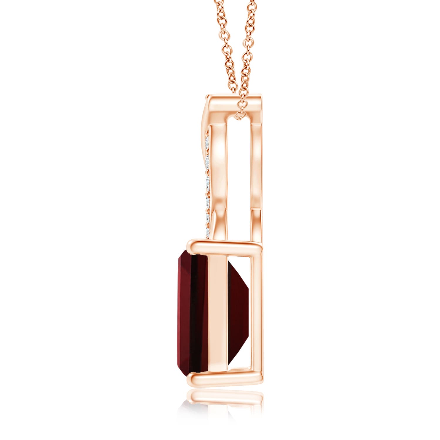 AAAA - Garnet / 1.84 CT / 14 KT Rose Gold