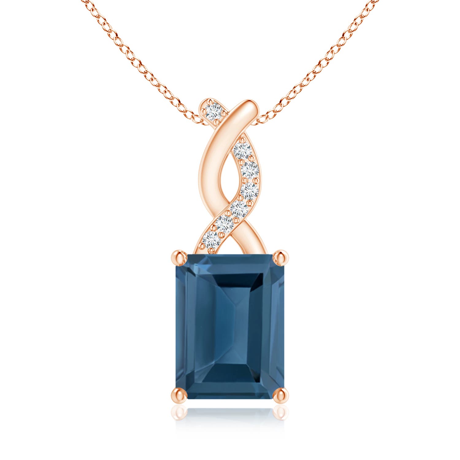 A - London Blue Topaz / 1.99 CT / 14 KT Rose Gold