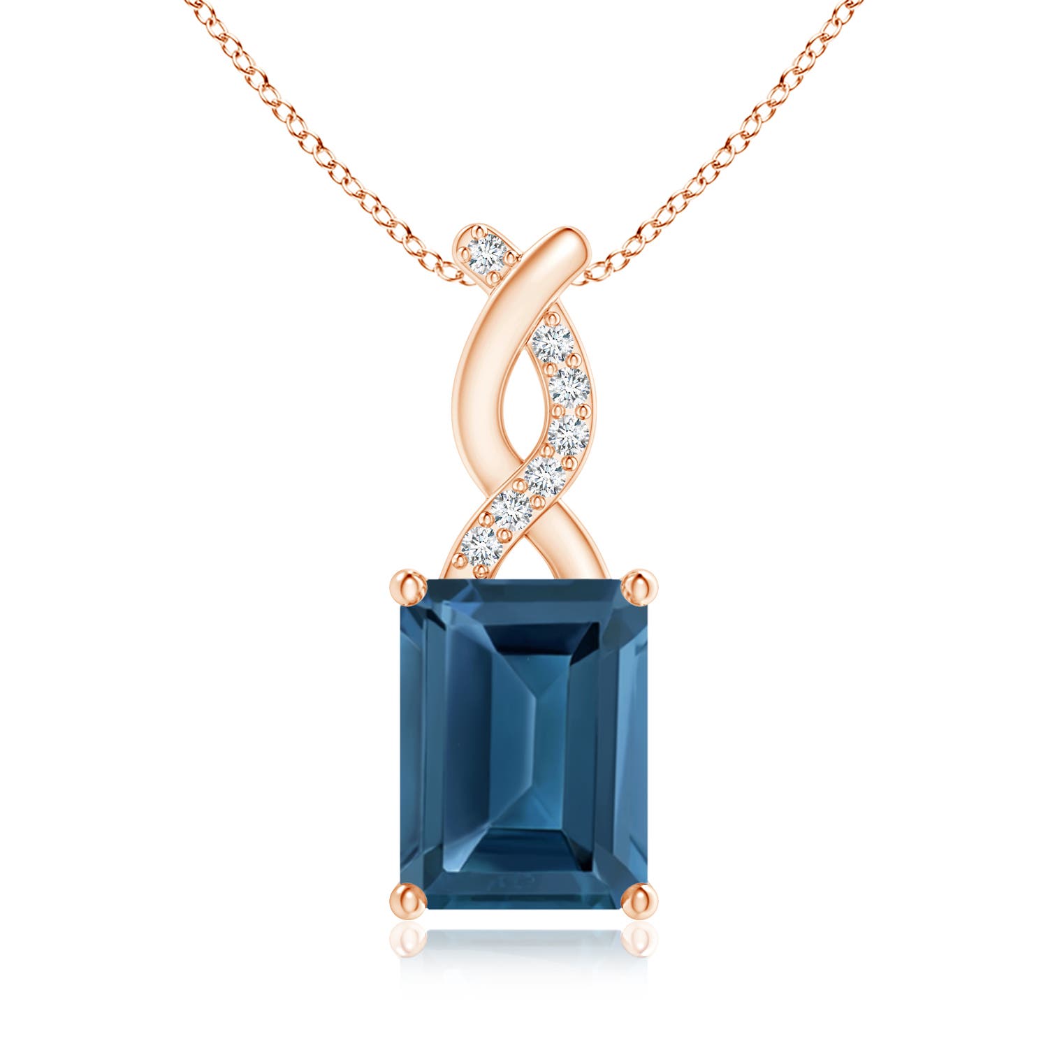 AA - London Blue Topaz / 1.99 CT / 14 KT Rose Gold