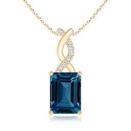 Fashion Yellow Gold London Blue Topaz Necklaces & Pendants