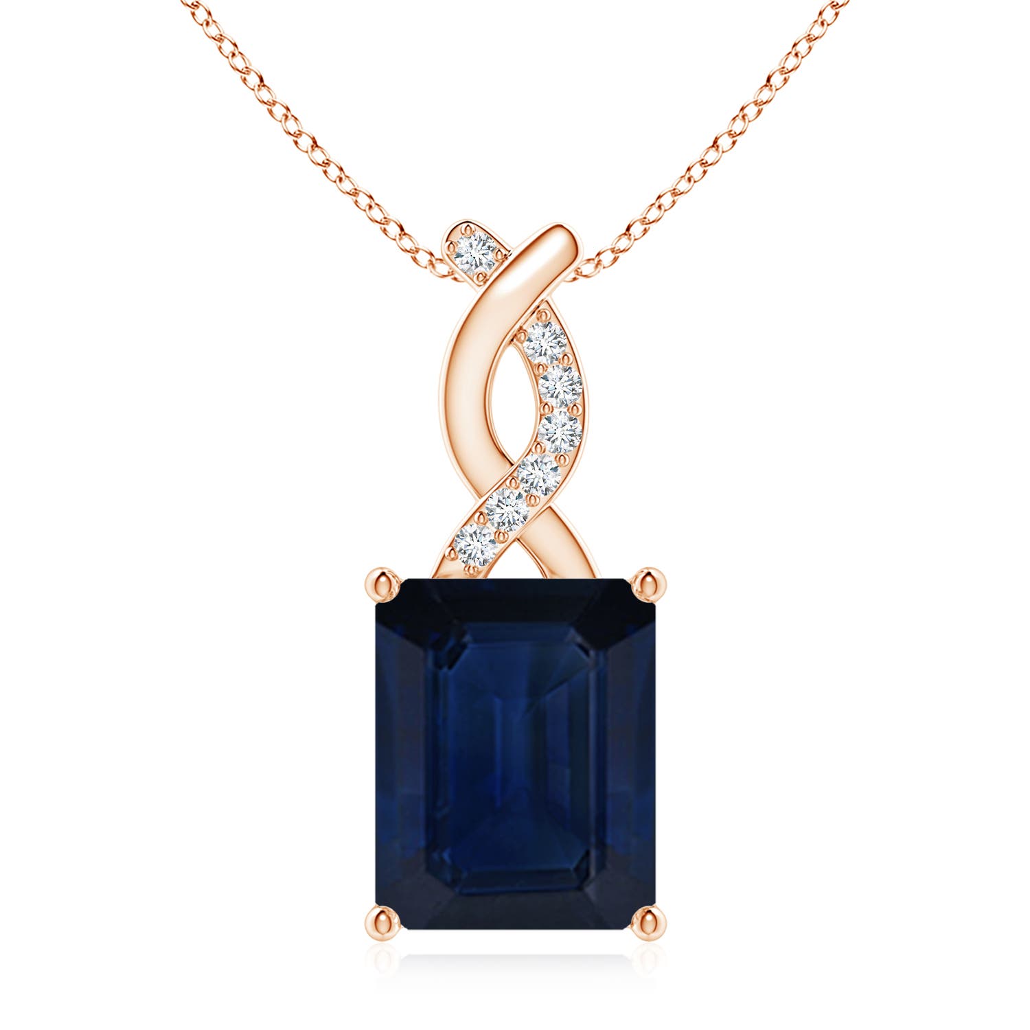 AA - Blue Sapphire / 3.46 CT / 14 KT Rose Gold