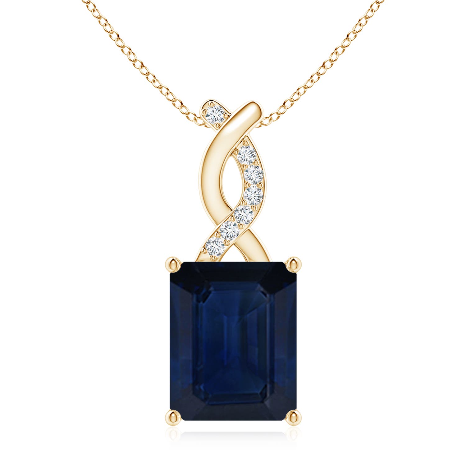 AA - Blue Sapphire / 3.46 CT / 14 KT Yellow Gold