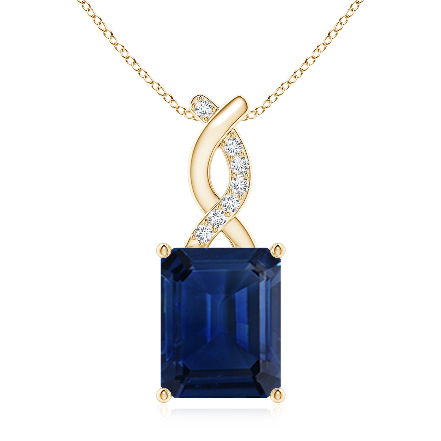 AAA - Blue Sapphire / 3.46 CT / 14 KT Yellow Gold