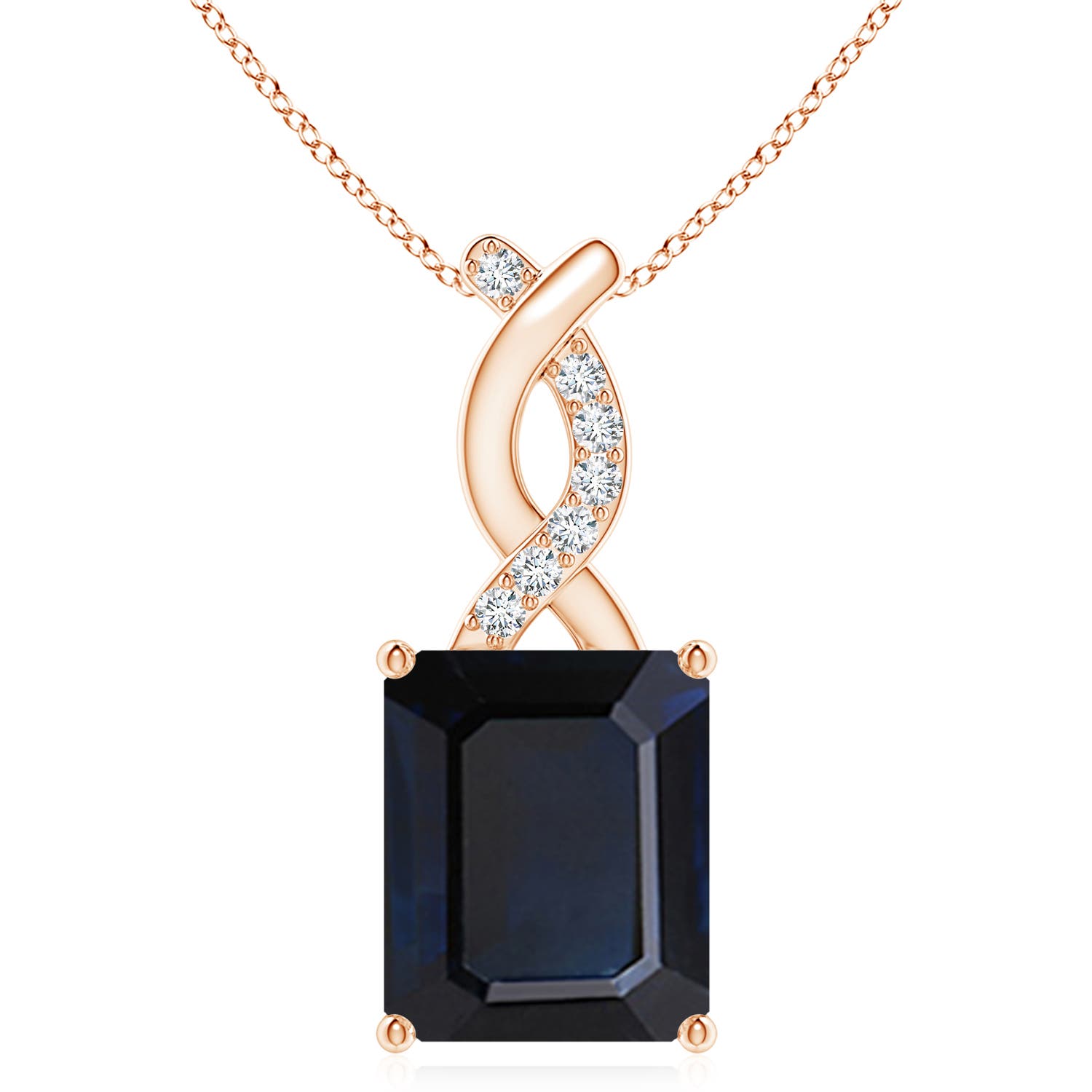 A - Blue Sapphire / 5.58 CT / 14 KT Rose Gold