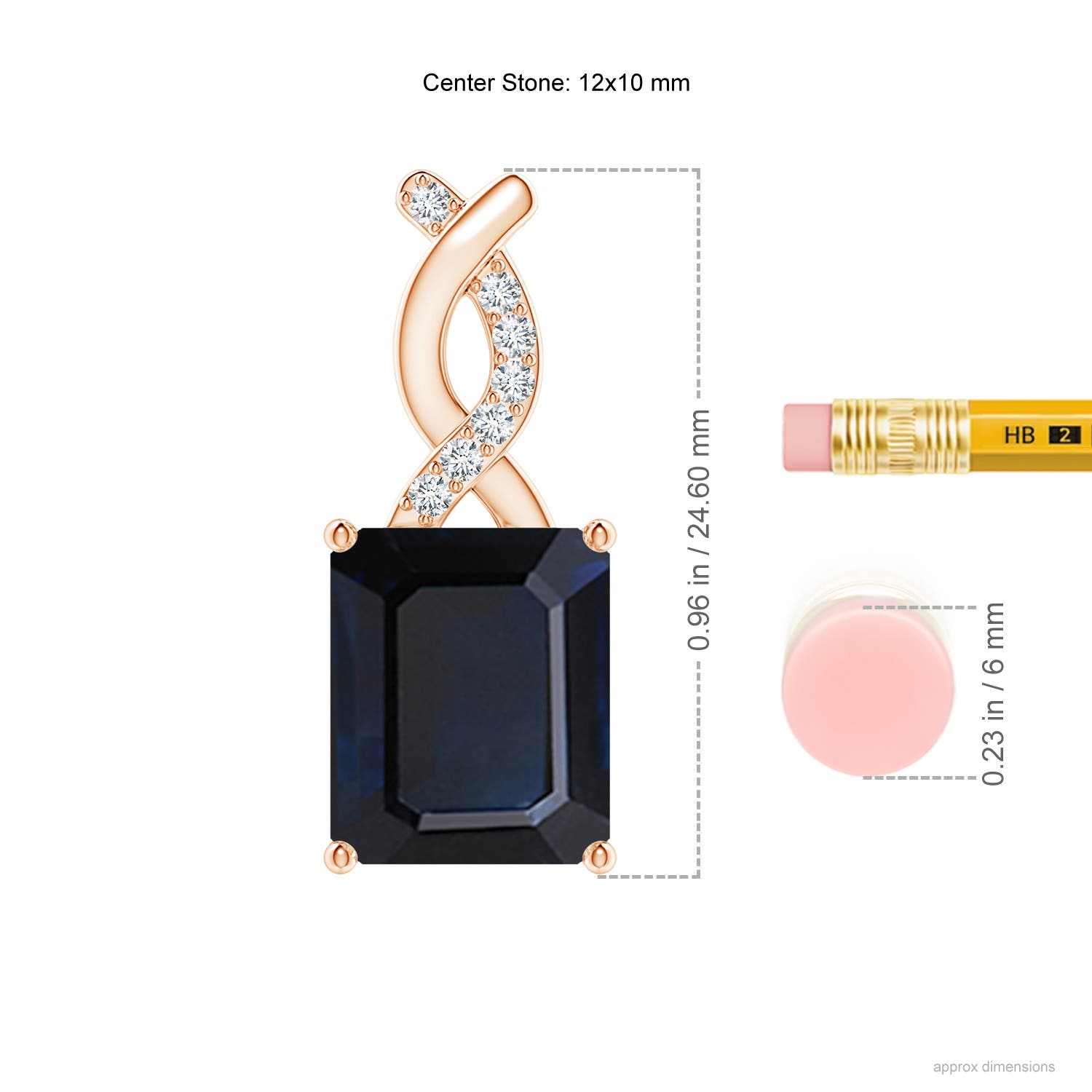 A - Blue Sapphire / 5.58 CT / 14 KT Rose Gold