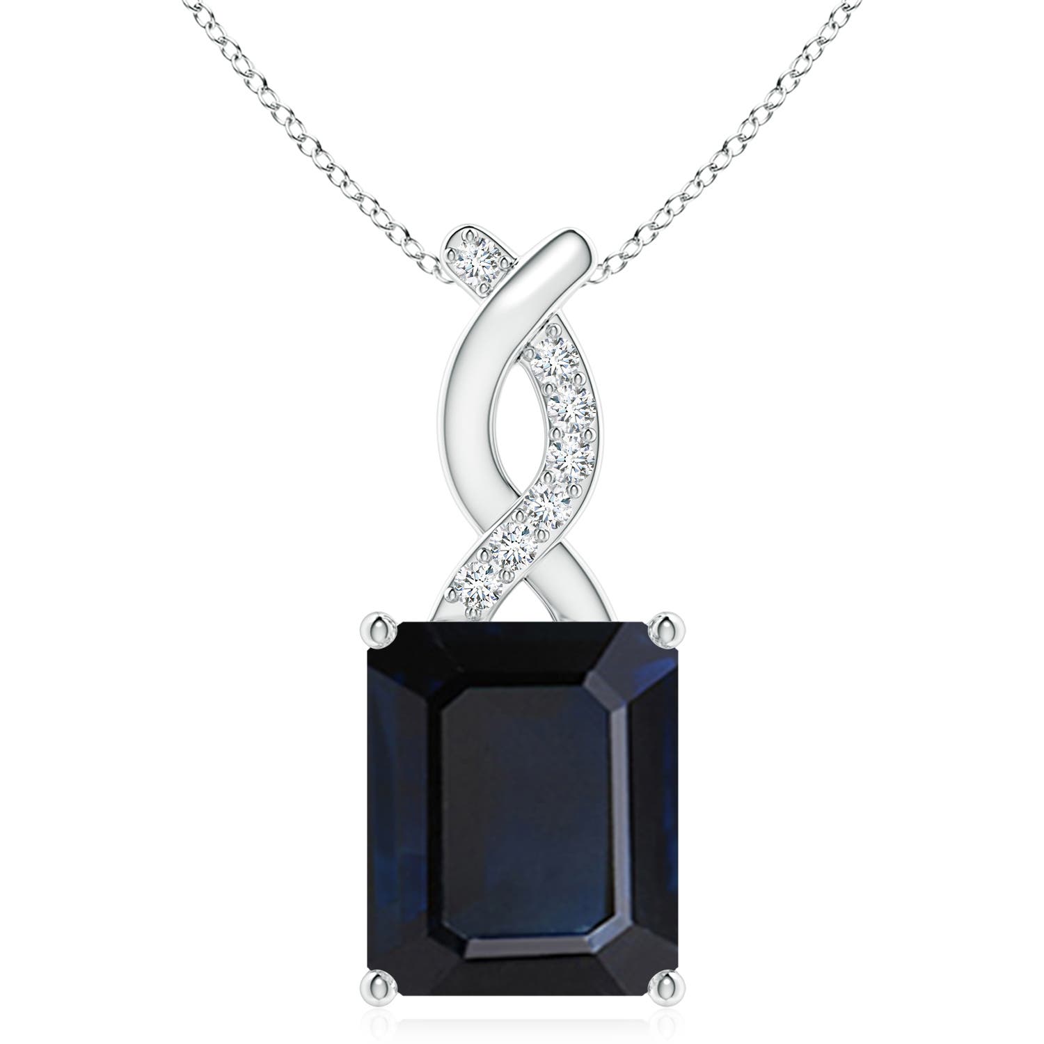 A - Blue Sapphire / 5.58 CT / 14 KT White Gold