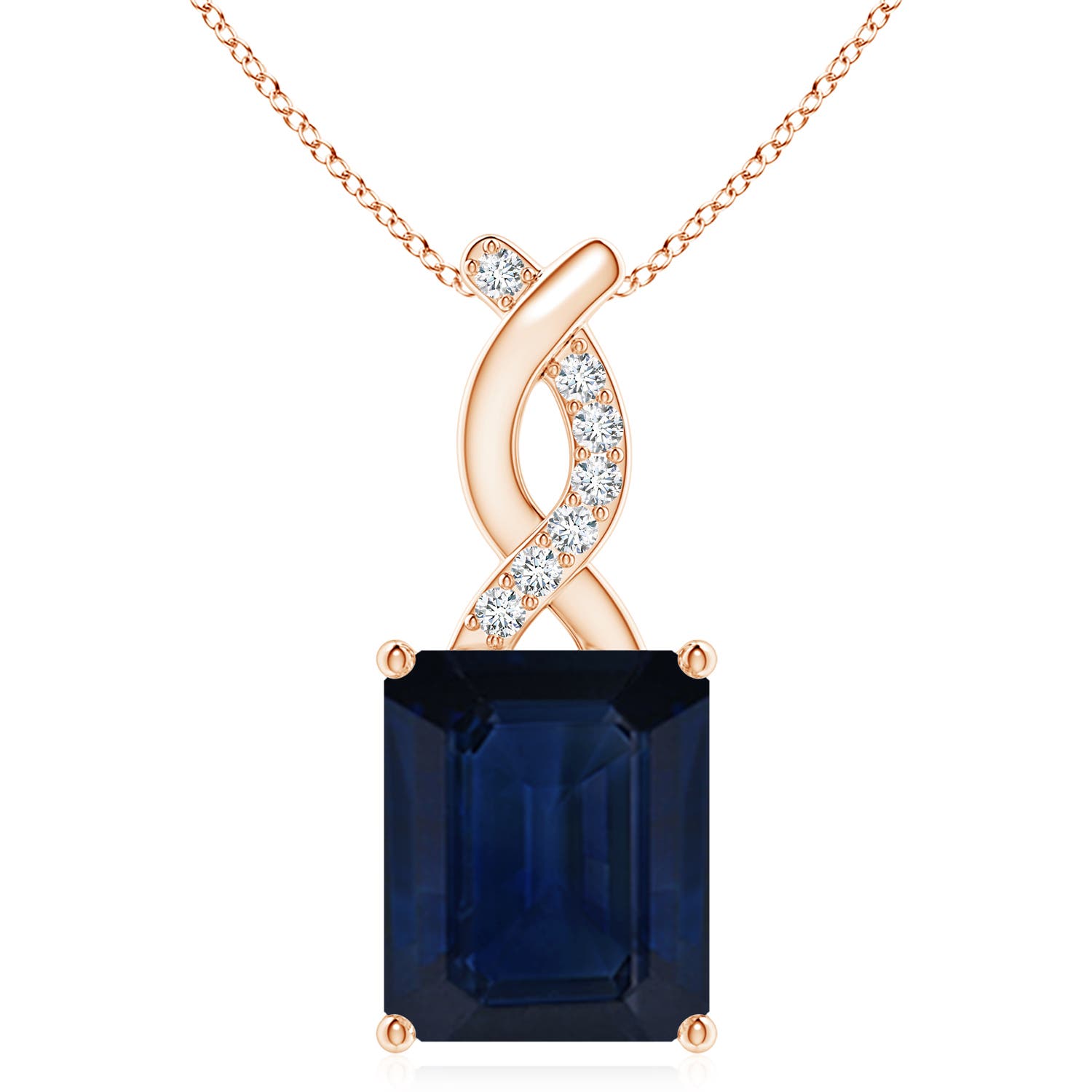 AA - Blue Sapphire / 5.58 CT / 14 KT Rose Gold