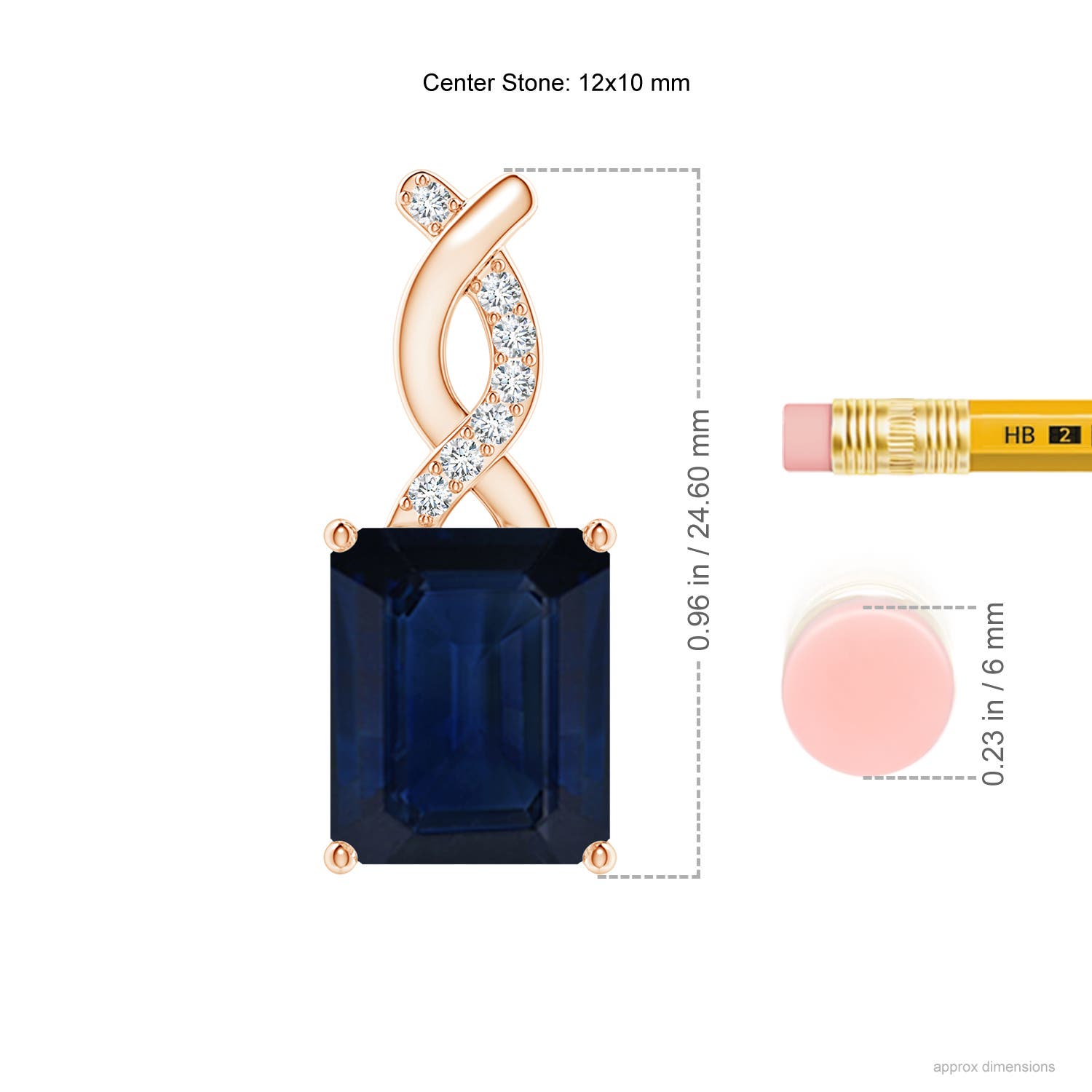 AA - Blue Sapphire / 5.58 CT / 14 KT Rose Gold