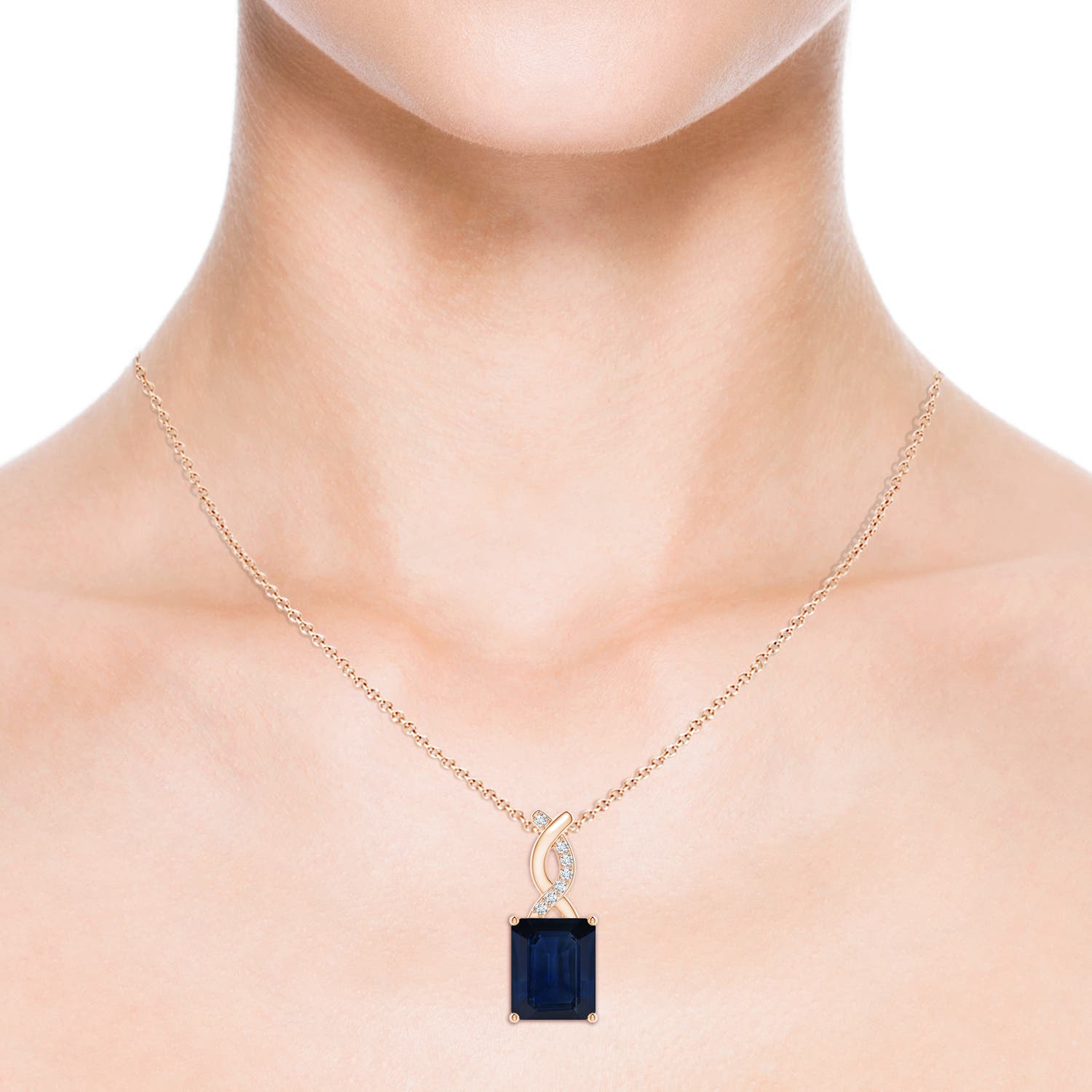 AA - Blue Sapphire / 5.58 CT / 14 KT Rose Gold