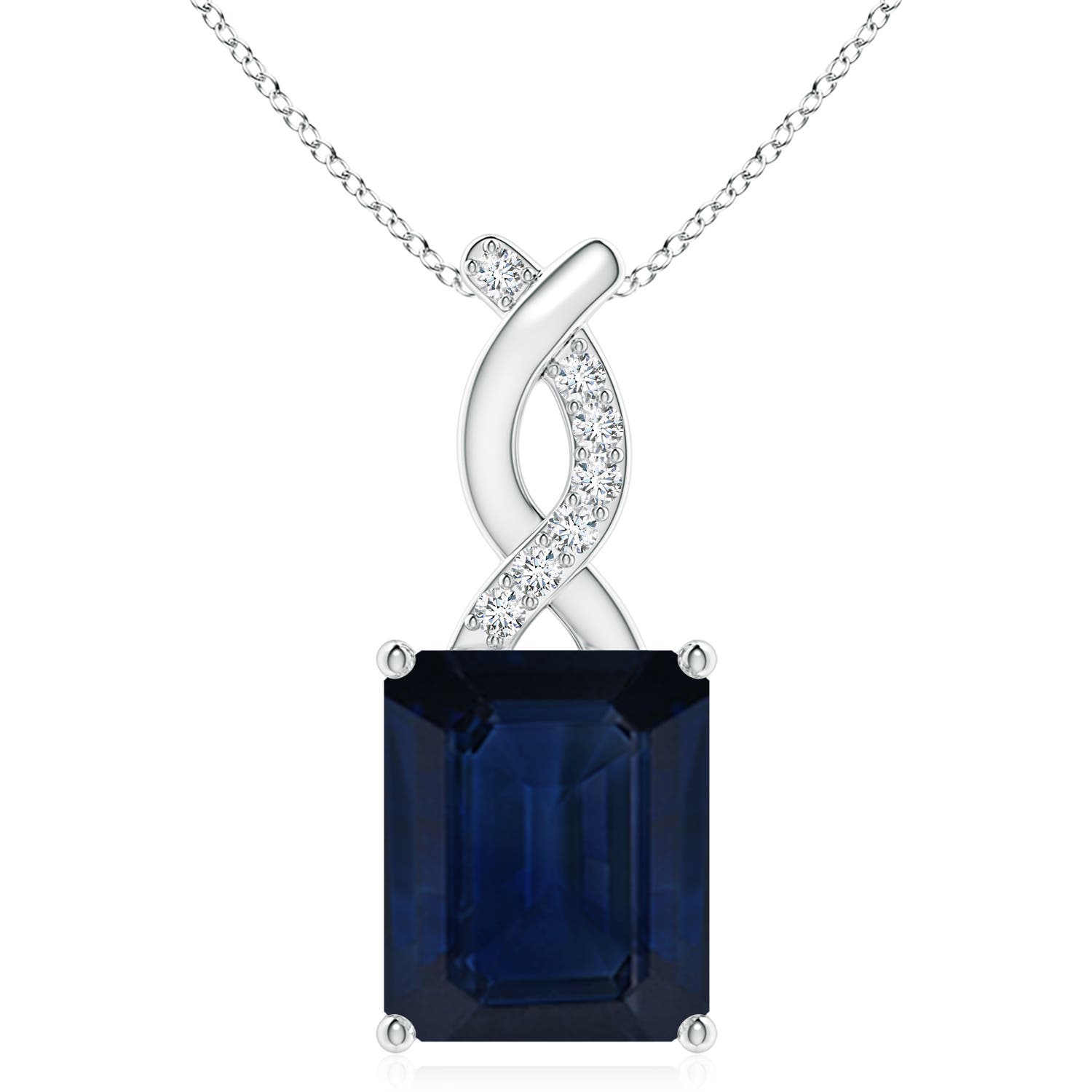 AA - Blue Sapphire / 5.58 CT / 14 KT White Gold