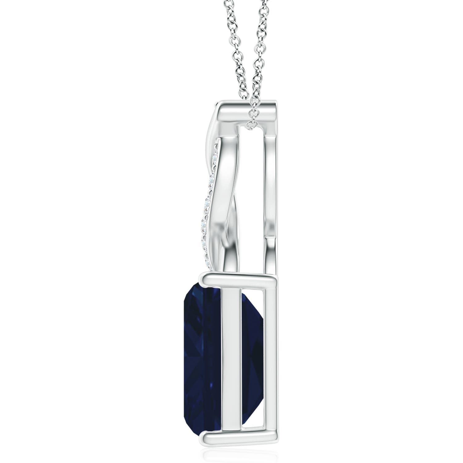 AA - Blue Sapphire / 5.58 CT / 14 KT White Gold