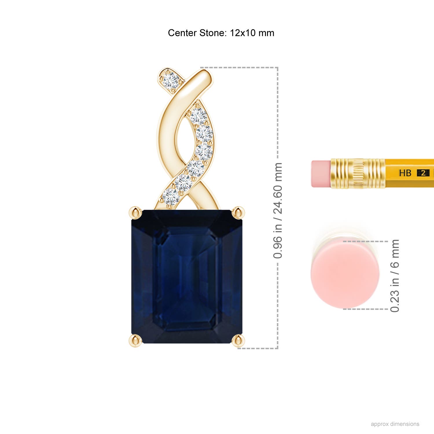 AA - Blue Sapphire / 5.58 CT / 14 KT Yellow Gold