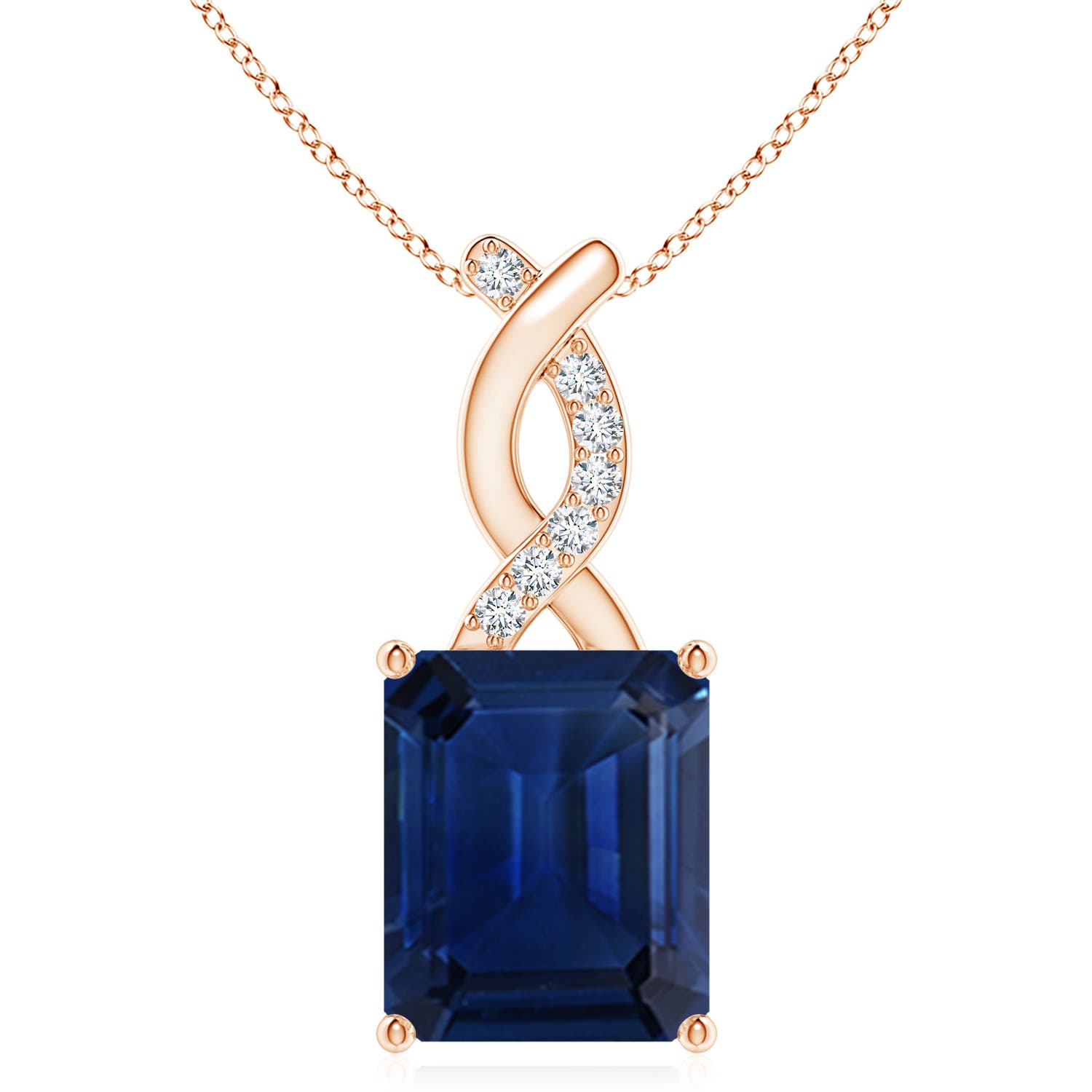 AAA - Blue Sapphire / 5.58 CT / 14 KT Rose Gold