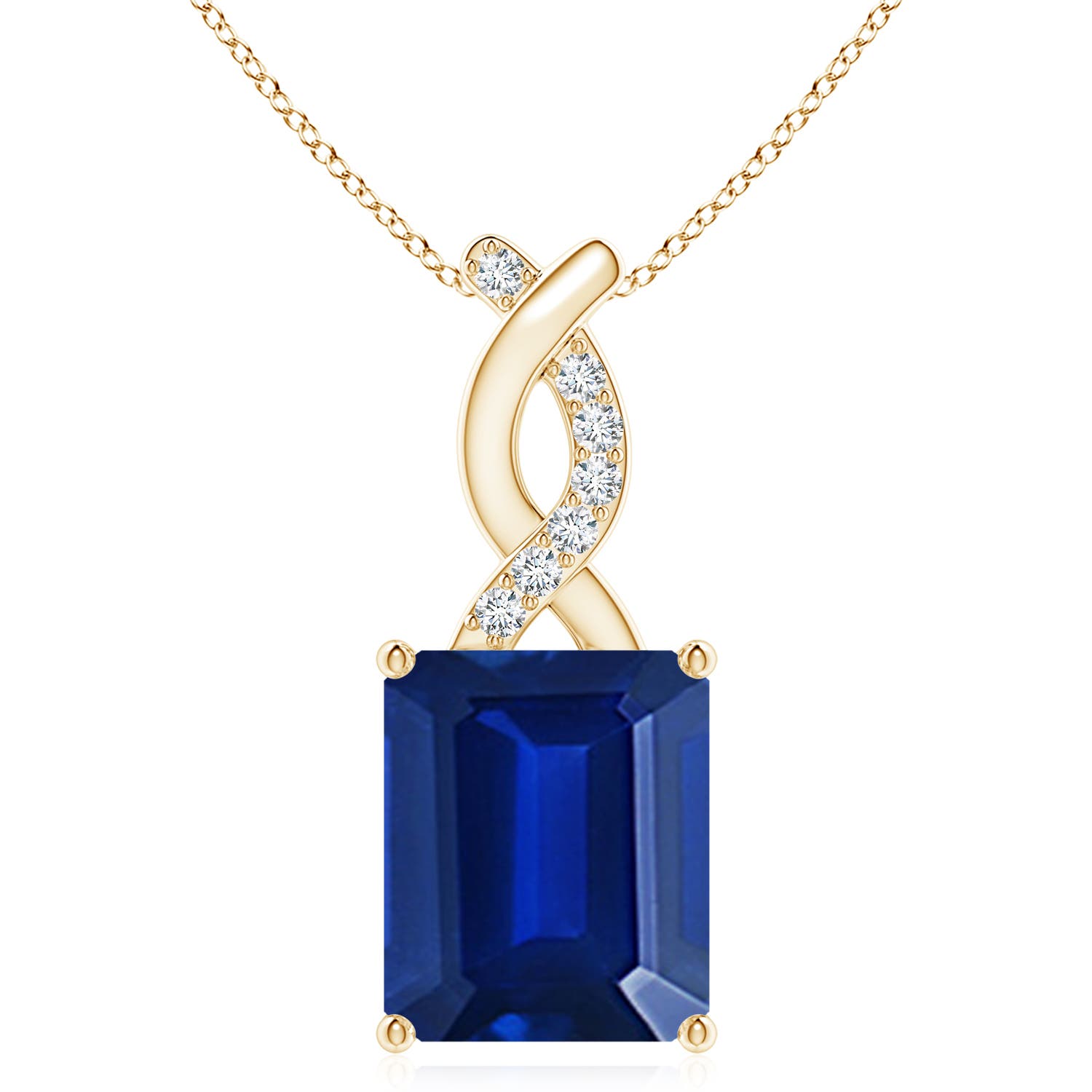 AAAA - Blue Sapphire / 5.58 CT / 14 KT Yellow Gold