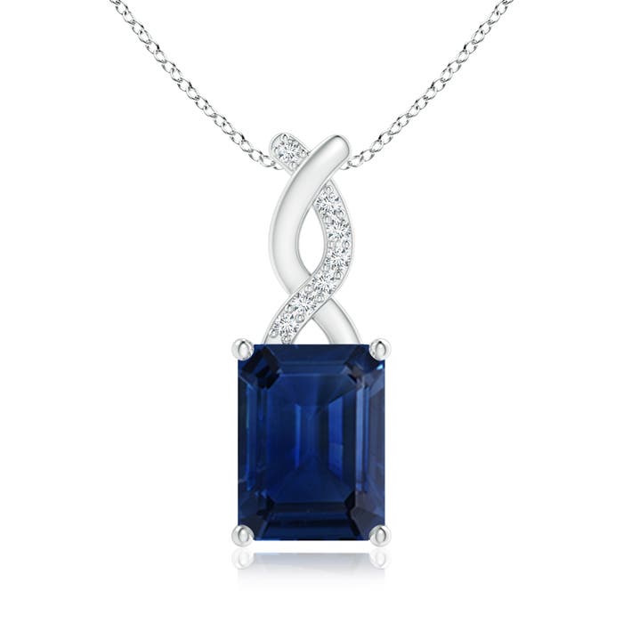 AAA - Blue Sapphire / 1.69 CT / 14 KT White Gold