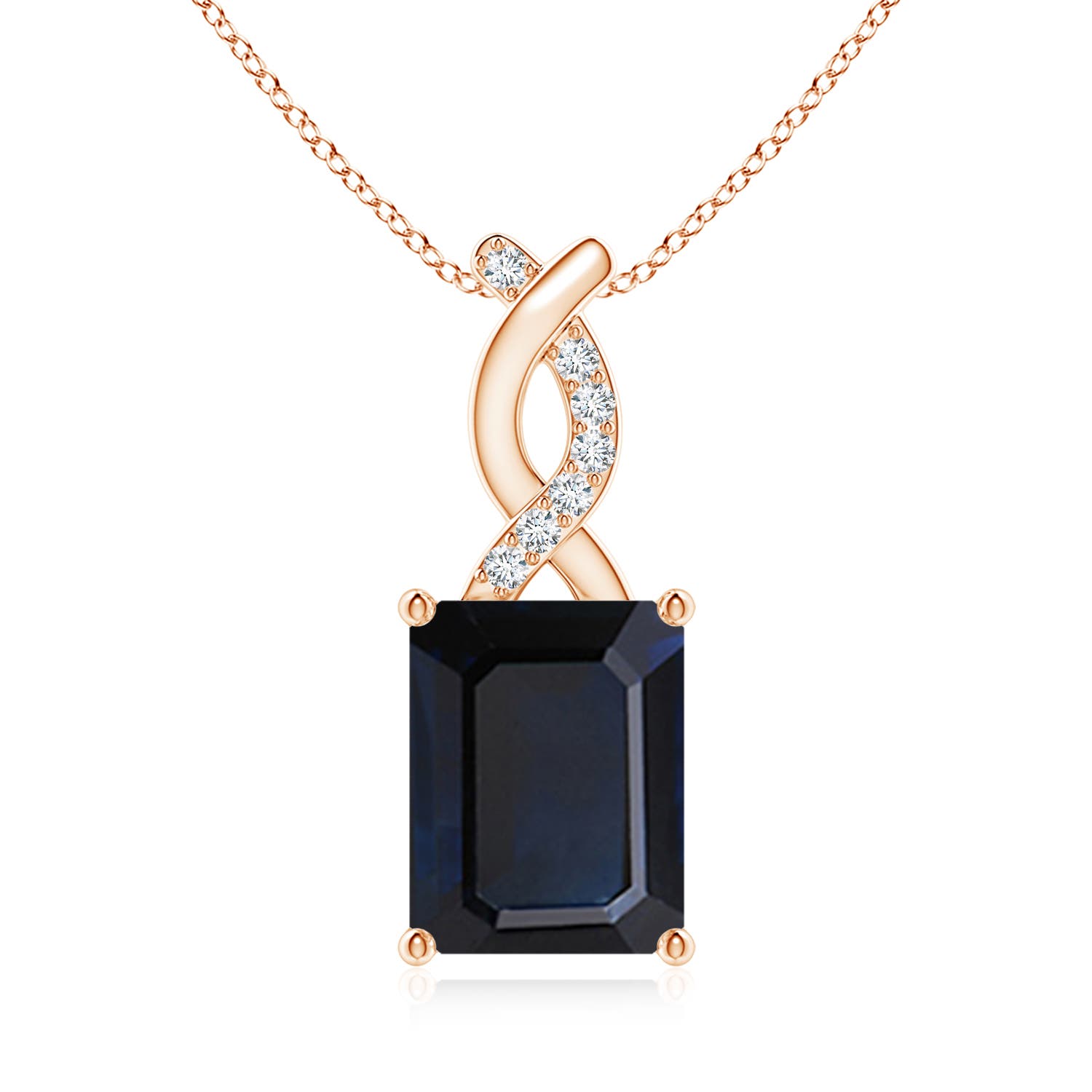 A - Blue Sapphire / 2.49 CT / 14 KT Rose Gold