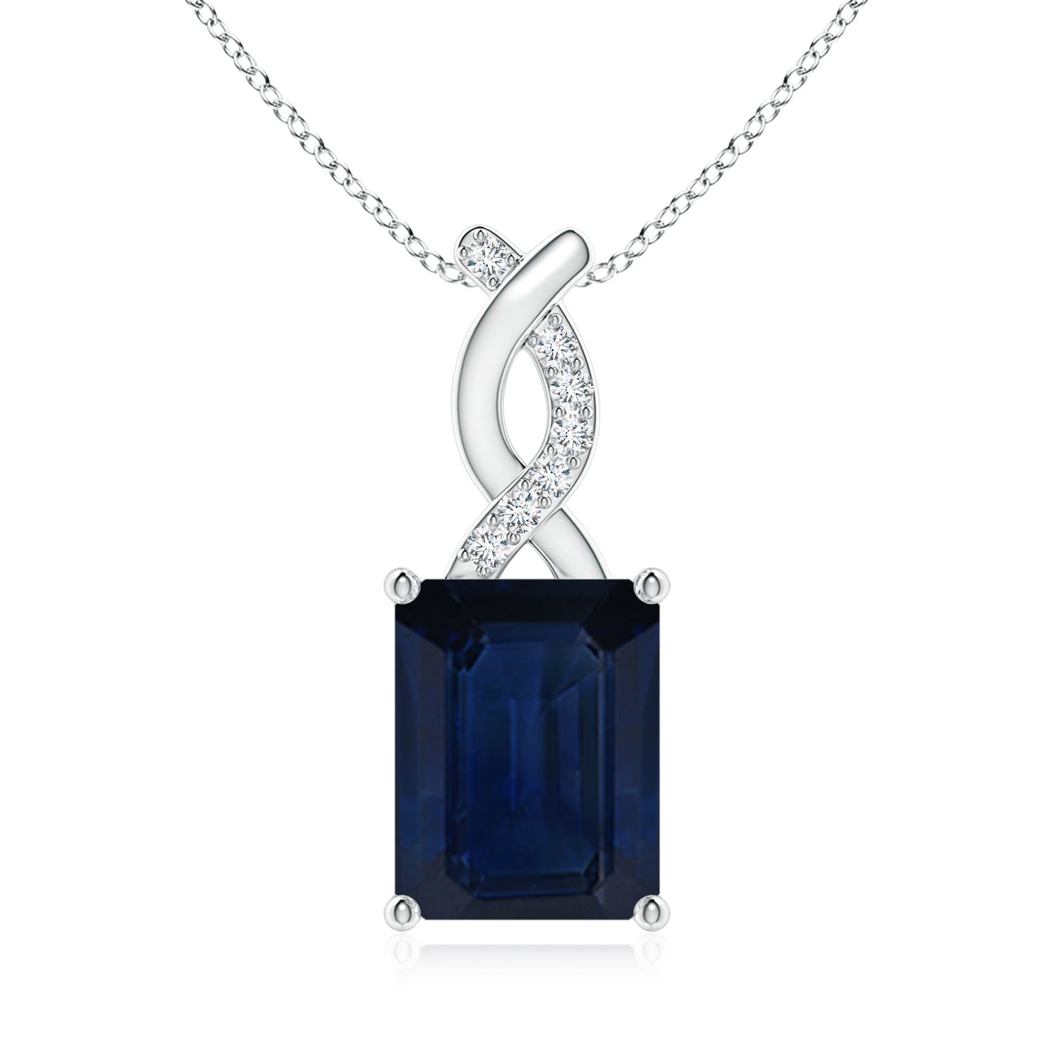 AA - Blue Sapphire / 2.49 CT / 14 KT White Gold