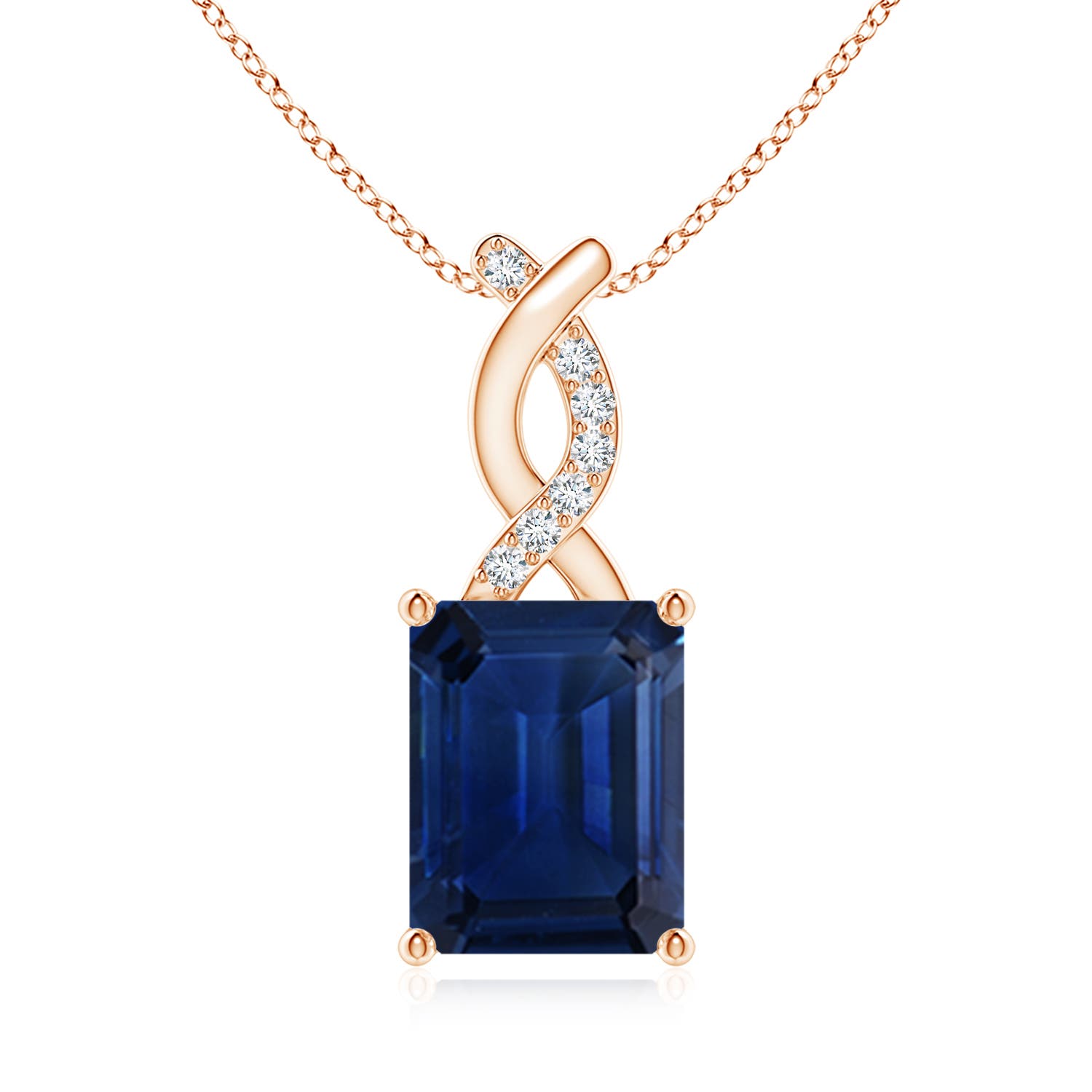 AAA - Blue Sapphire / 2.49 CT / 14 KT Rose Gold