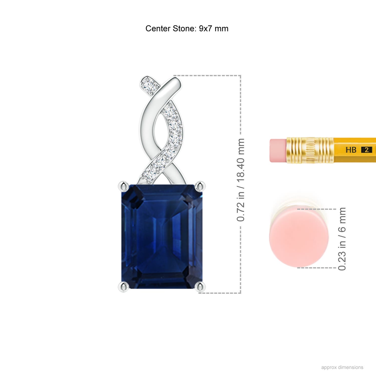 AAA - Blue Sapphire / 2.49 CT / 14 KT White Gold