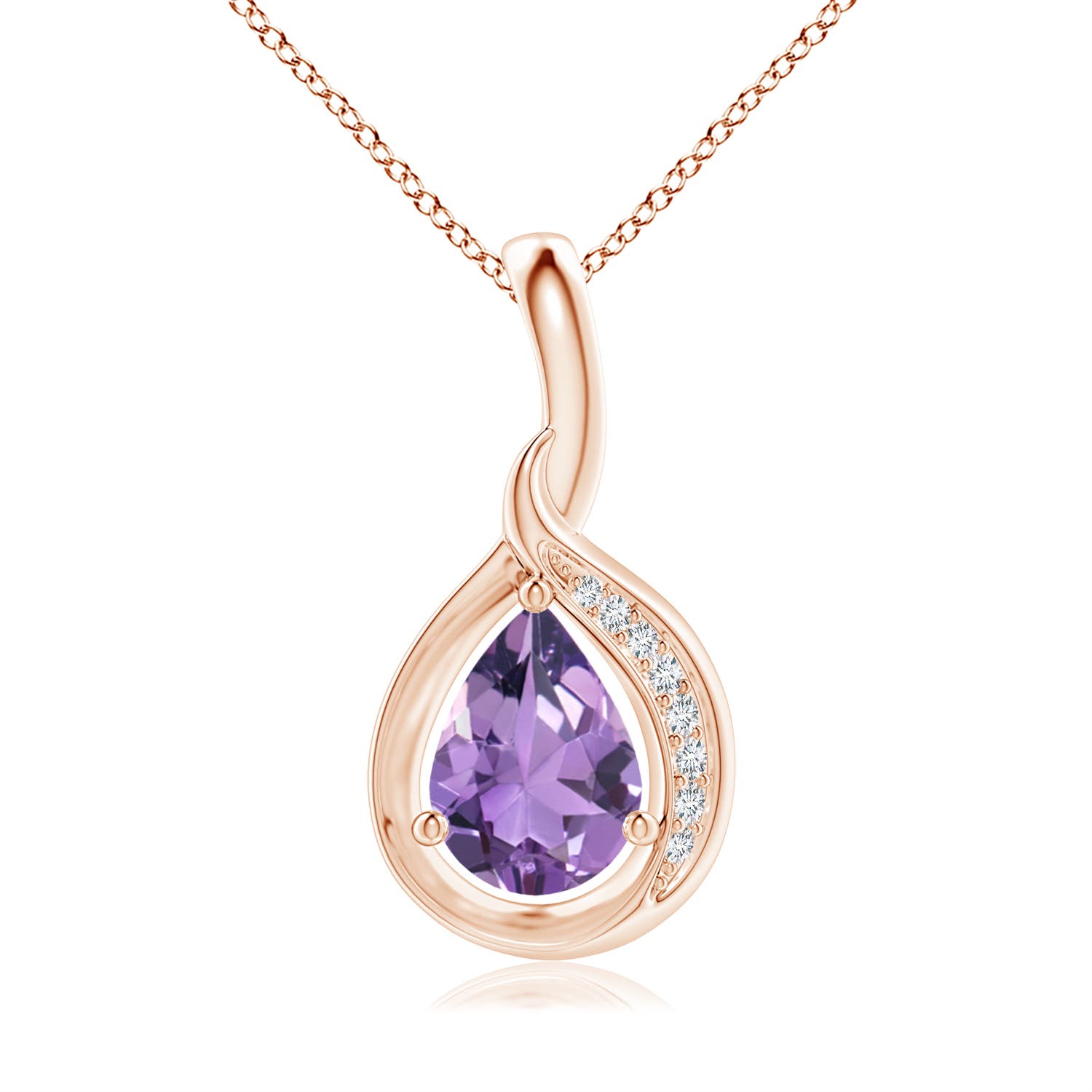 A - Amethyst / 0.63 CT / 14 KT Rose Gold