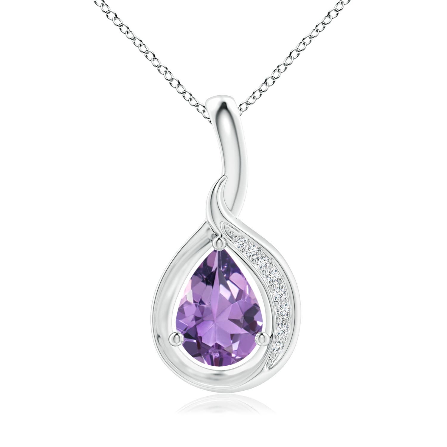 A - Amethyst / 0.63 CT / 14 KT White Gold