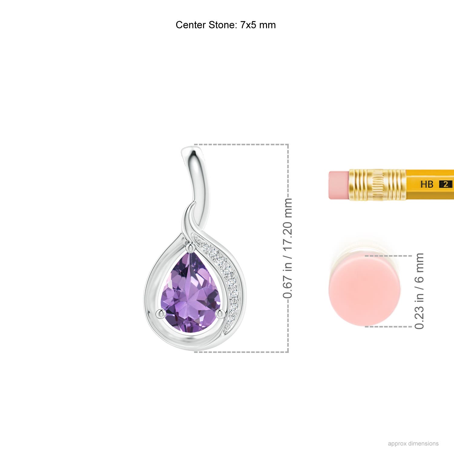 A - Amethyst / 0.63 CT / 14 KT White Gold