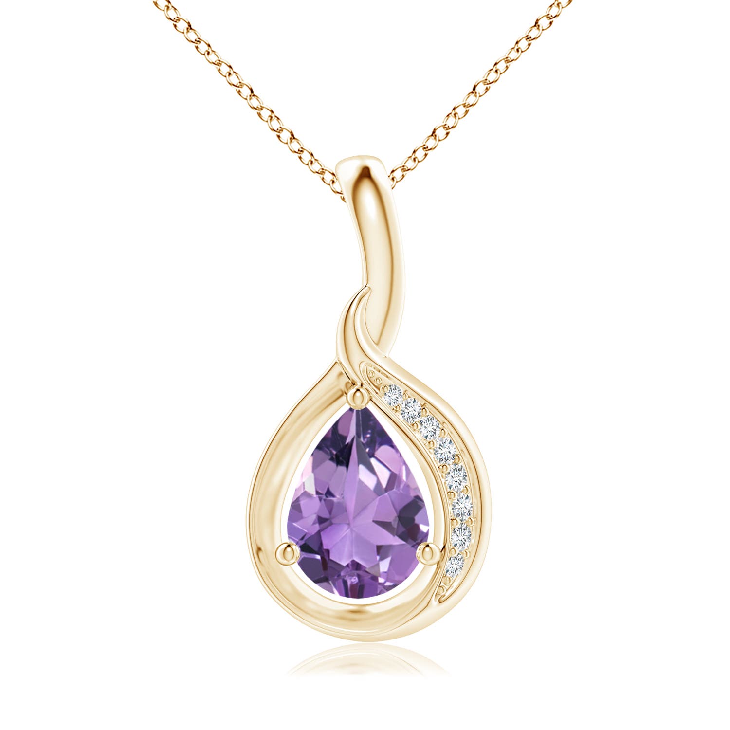 A - Amethyst / 0.63 CT / 14 KT Yellow Gold