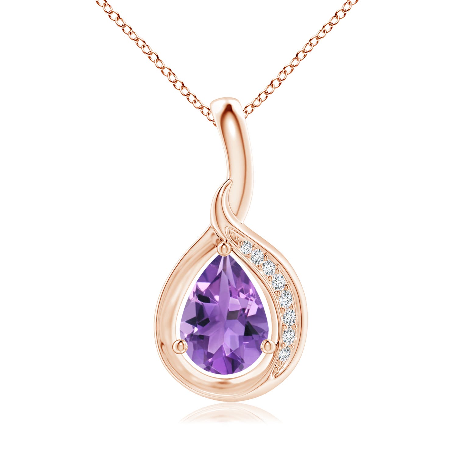 AA - Amethyst / 0.63 CT / 14 KT Rose Gold