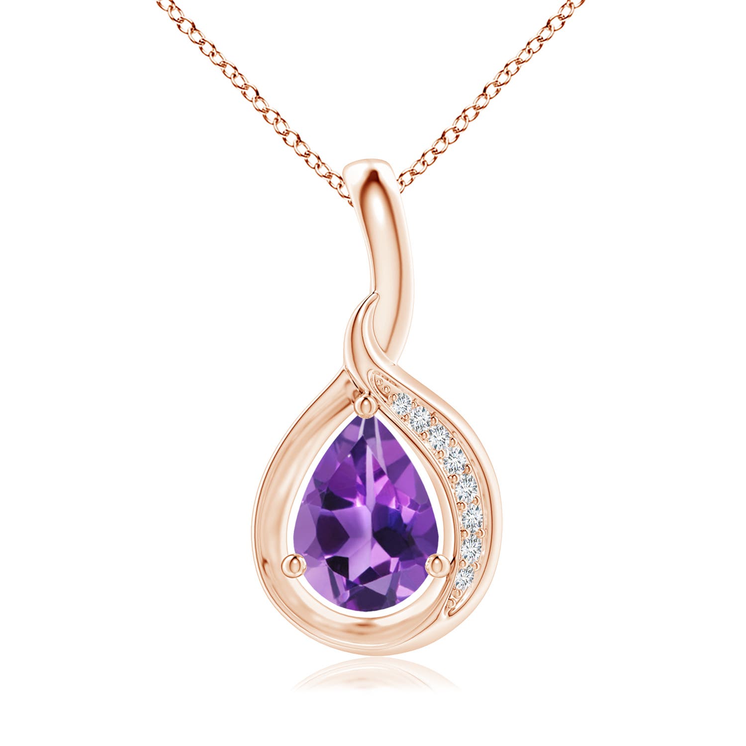 AAA - Amethyst / 0.63 CT / 14 KT Rose Gold