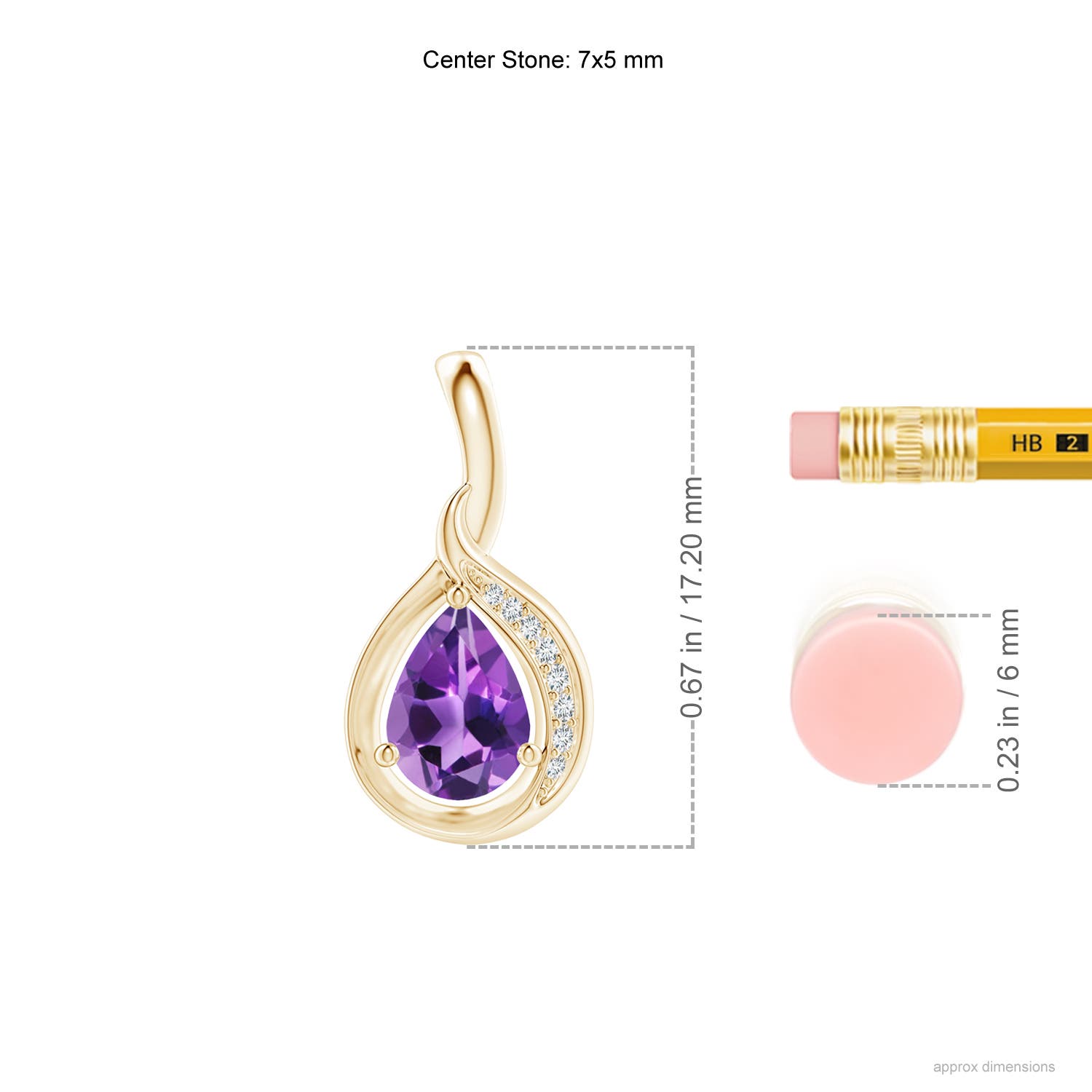 AAA - Amethyst / 0.63 CT / 14 KT Yellow Gold