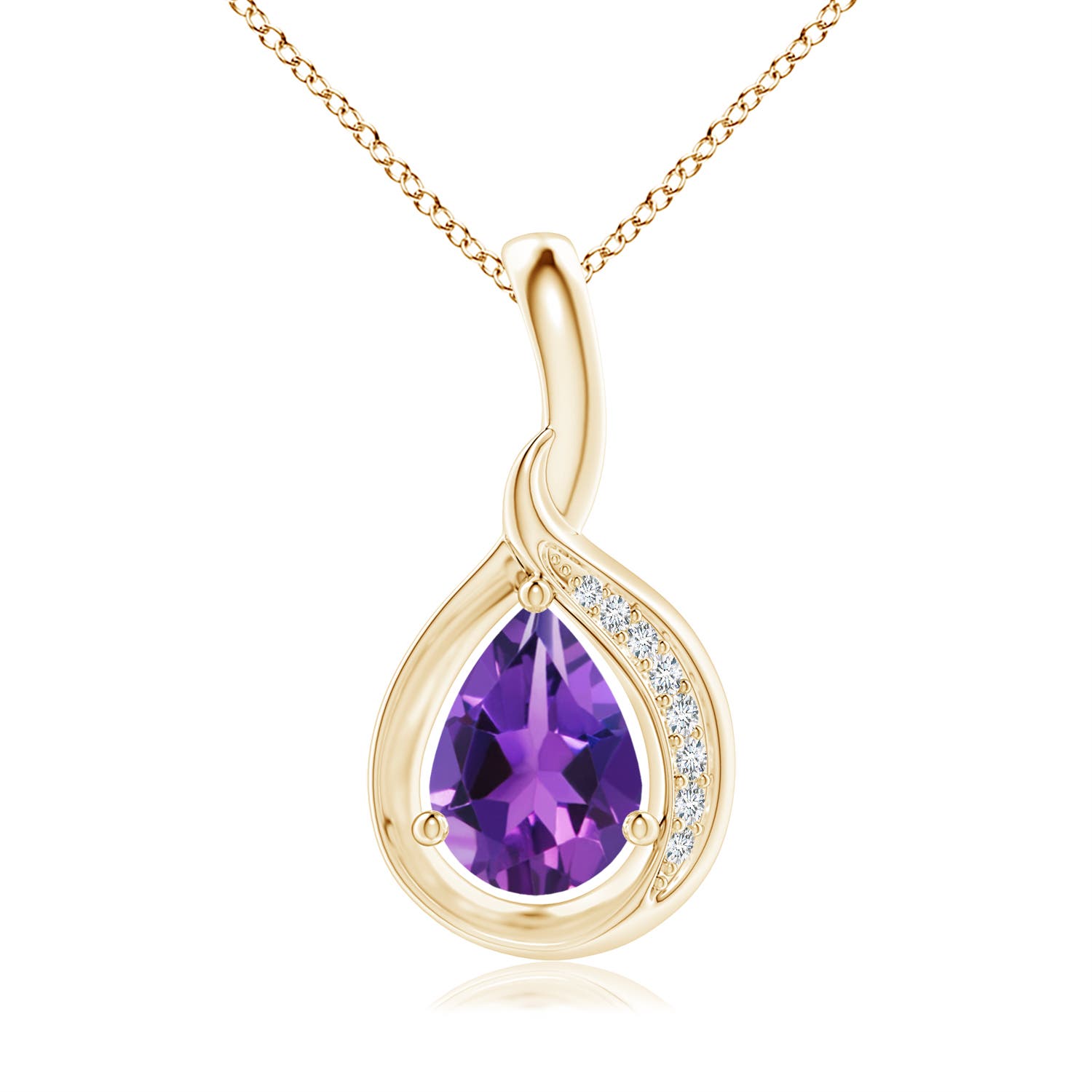 AAAA - Amethyst / 0.63 CT / 14 KT Yellow Gold