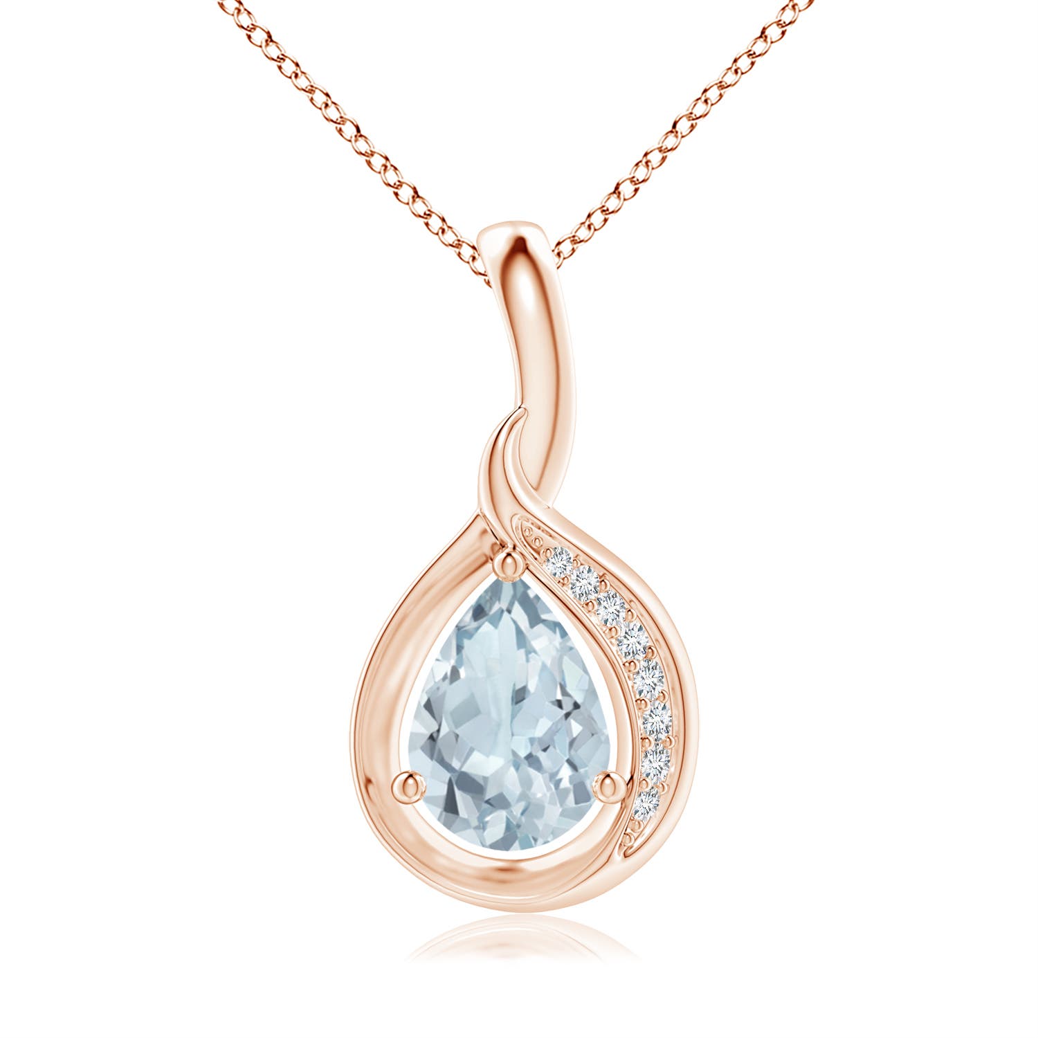 A - Aquamarine / 0.58 CT / 14 KT Rose Gold