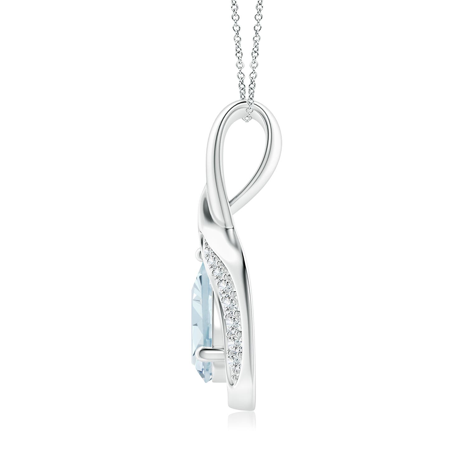 A - Aquamarine / 0.58 CT / 14 KT White Gold