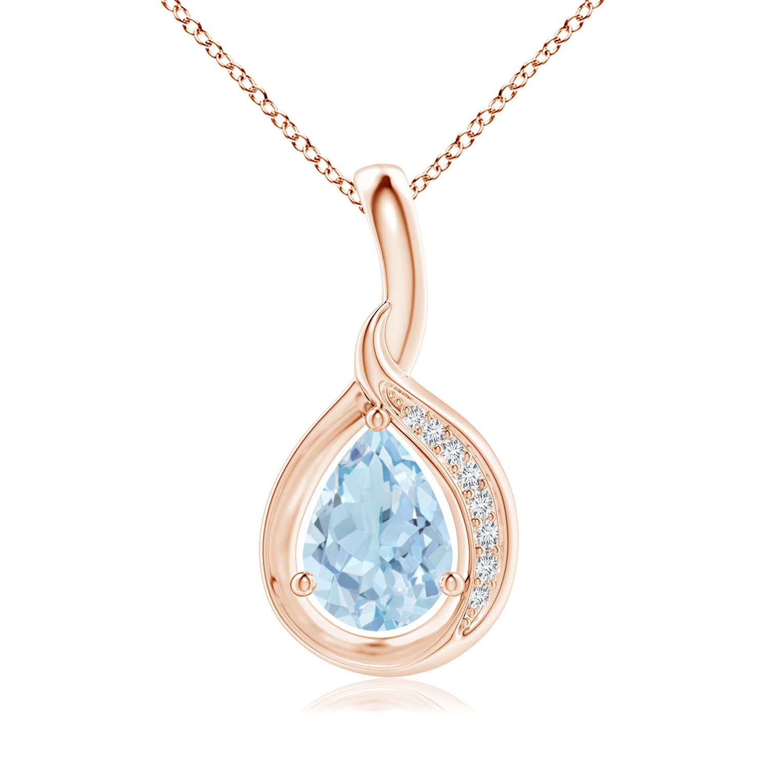 AA - Aquamarine / 0.58 CT / 14 KT Rose Gold