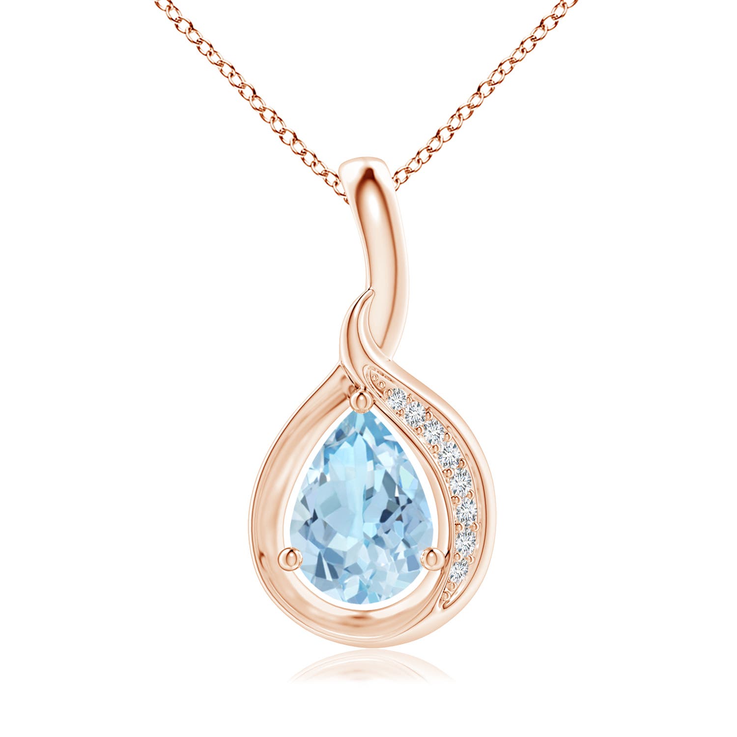 AAA - Aquamarine / 0.58 CT / 14 KT Rose Gold