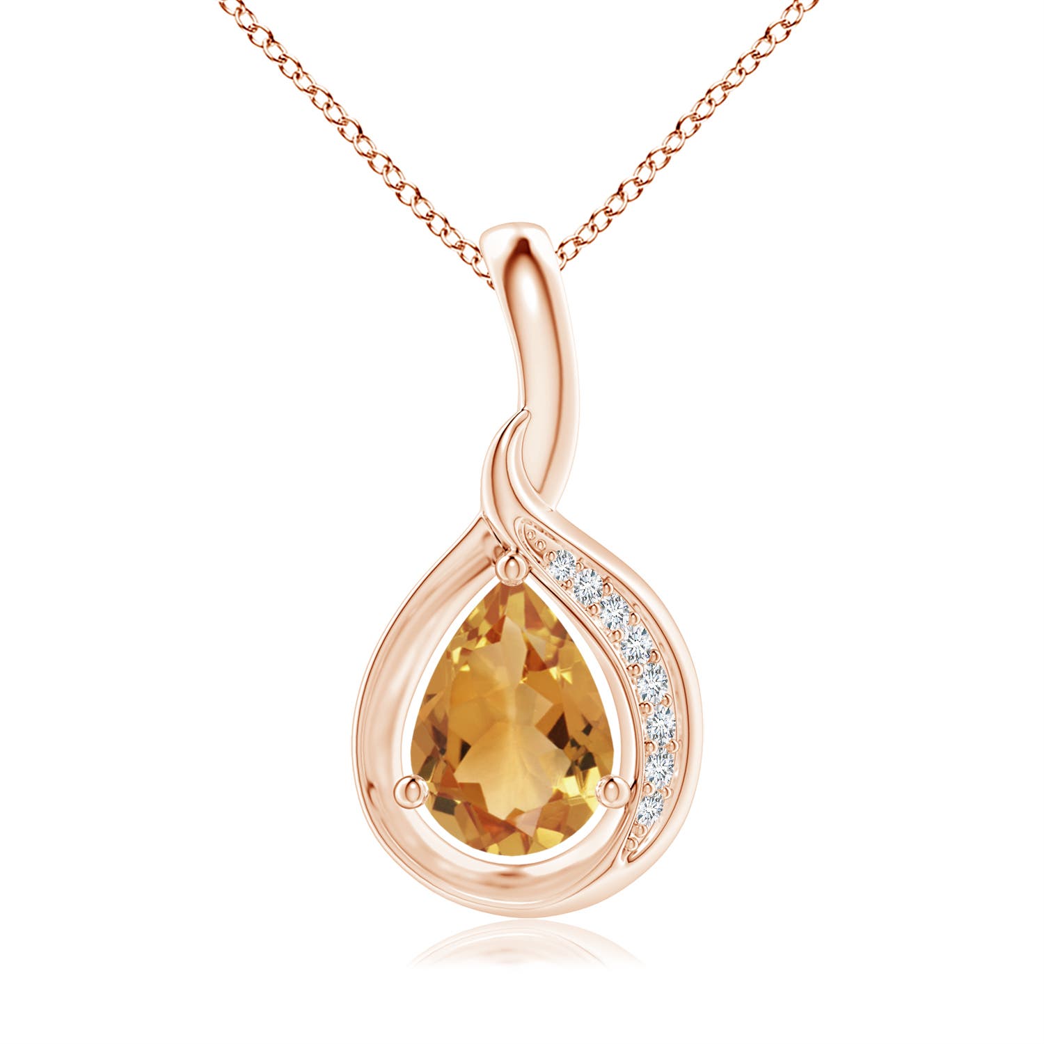 A - Citrine / 0.63 CT / 14 KT Rose Gold