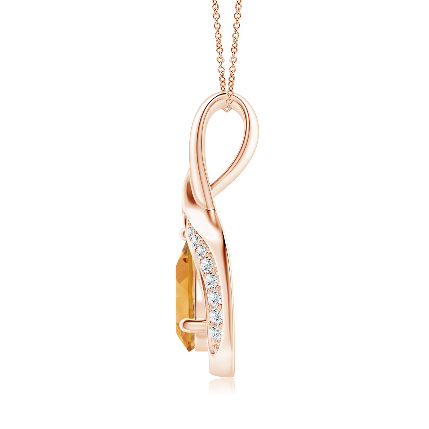 A - Citrine / 0.63 CT / 14 KT Rose Gold