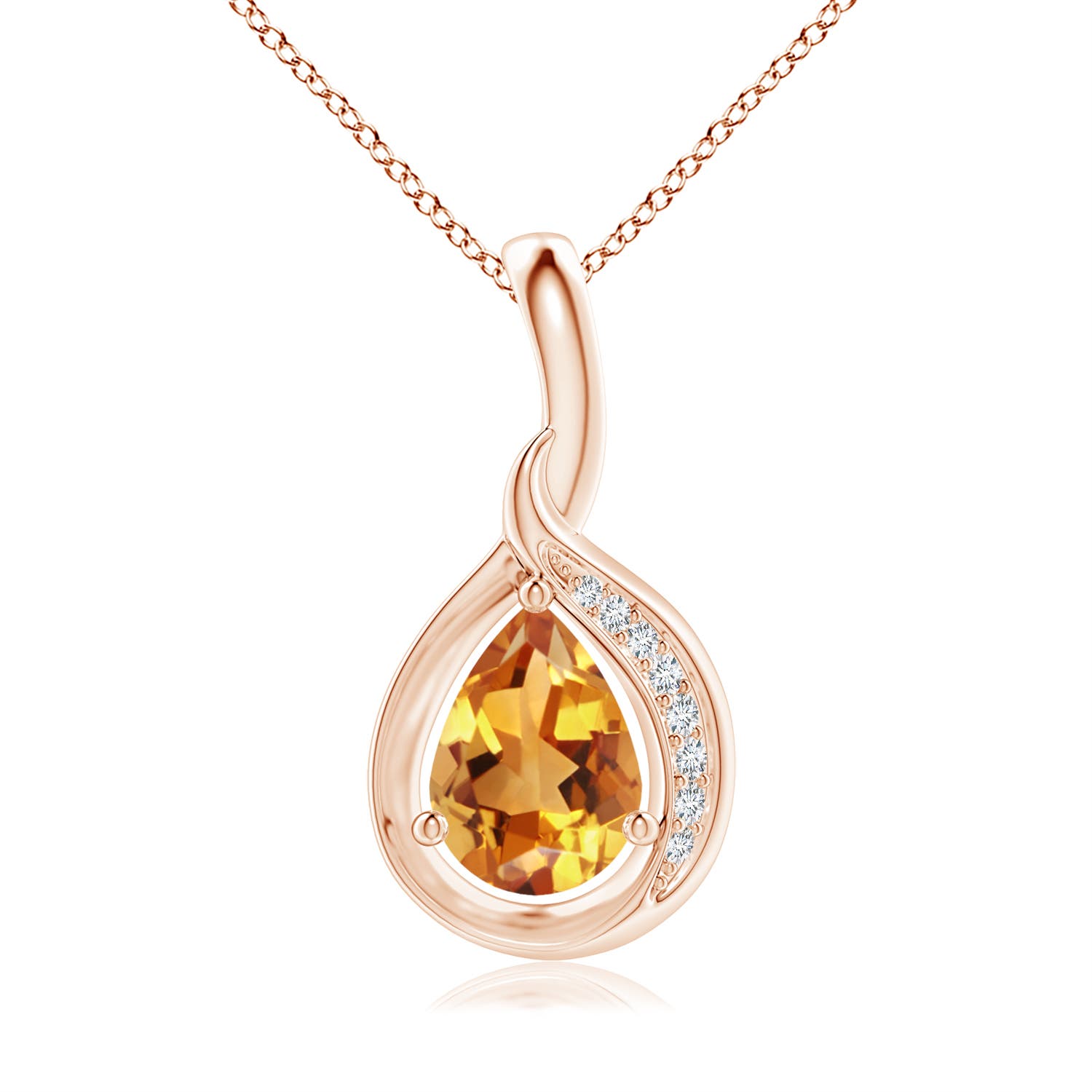 AA - Citrine / 0.63 CT / 14 KT Rose Gold