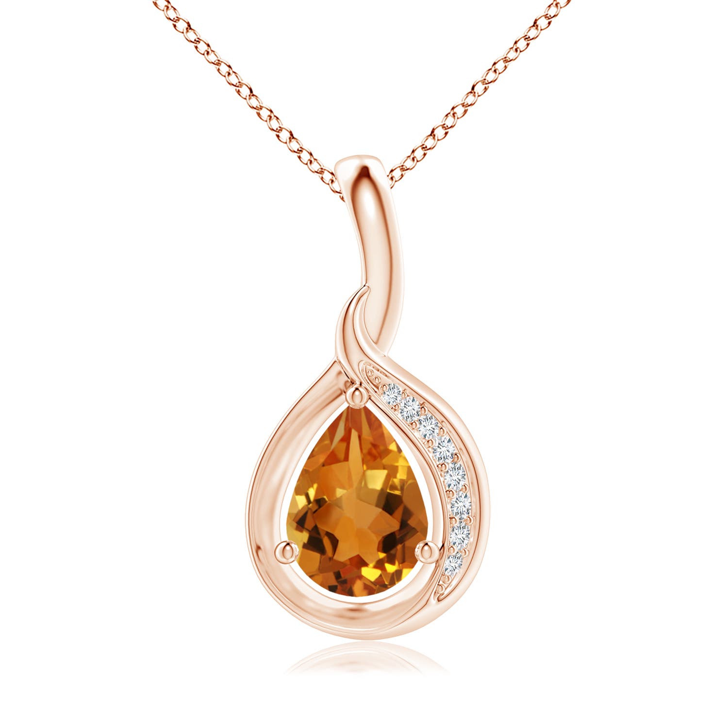 AAA - Citrine / 0.63 CT / 14 KT Rose Gold