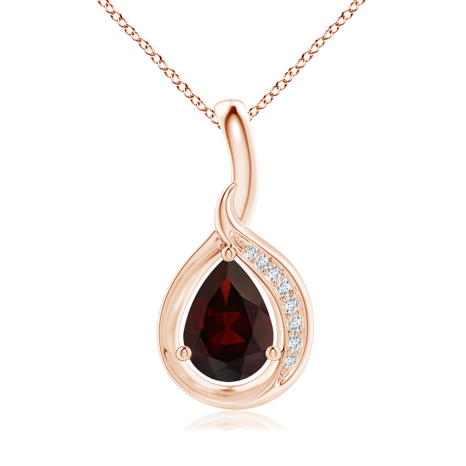 A - Garnet / 0.88 CT / 14 KT Rose Gold