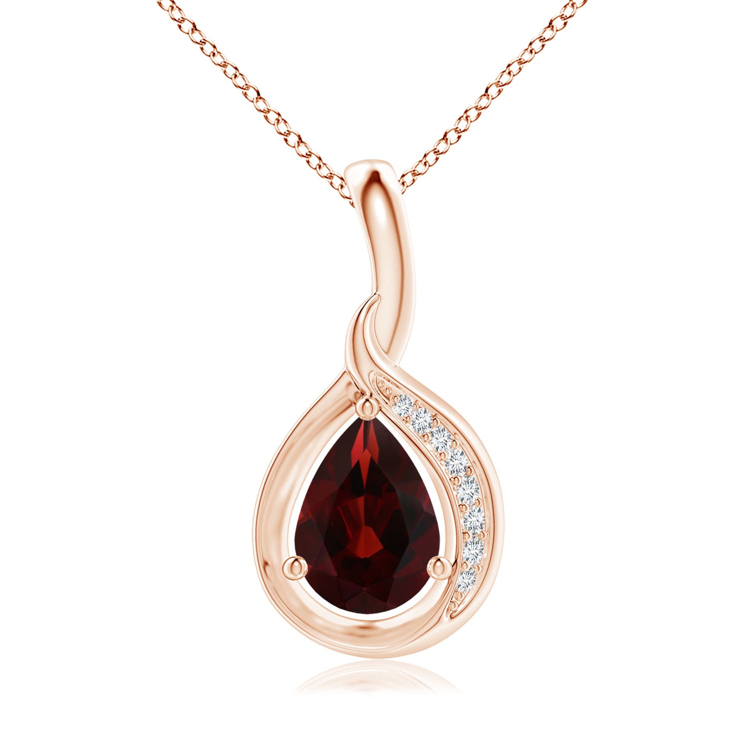 AA - Garnet / 0.88 CT / 14 KT Rose Gold