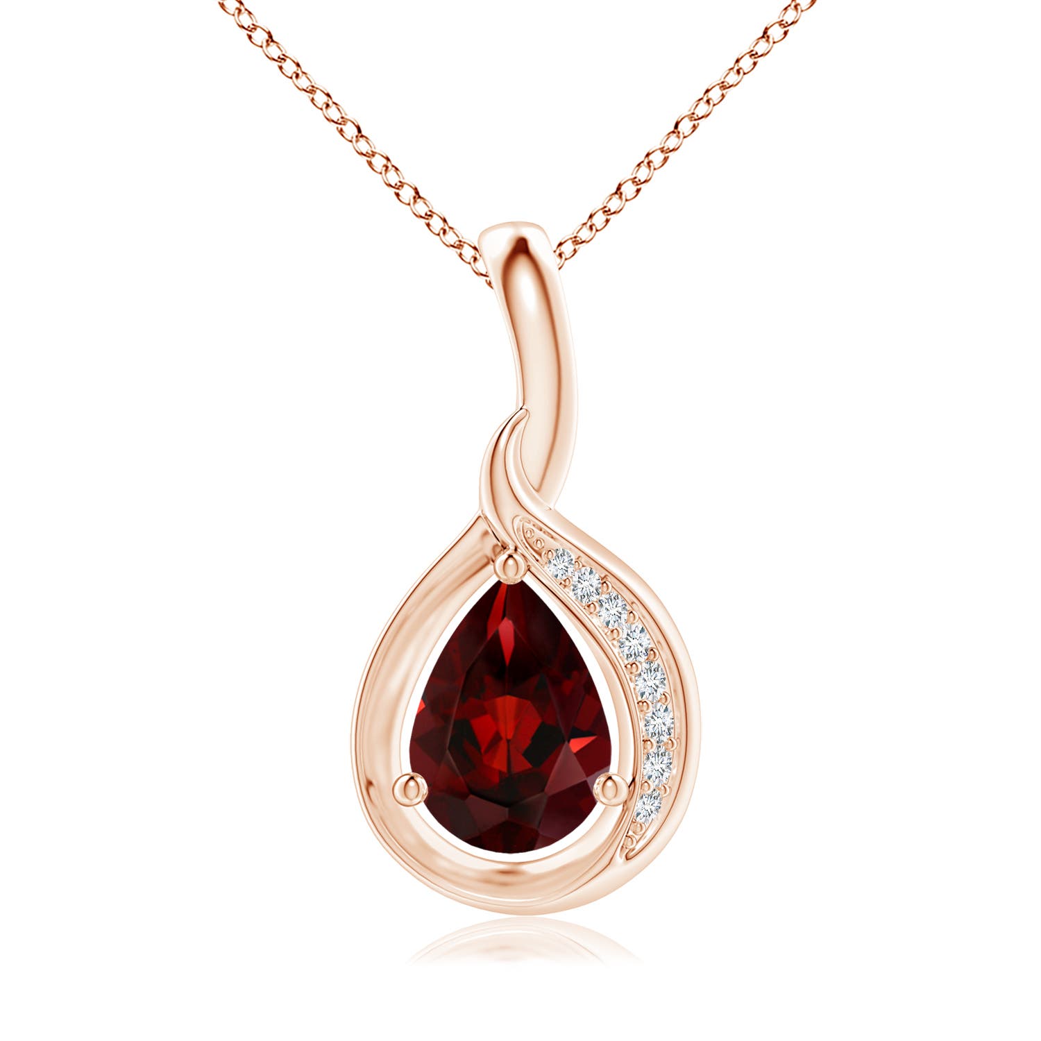 AAA - Garnet / 0.88 CT / 14 KT Rose Gold