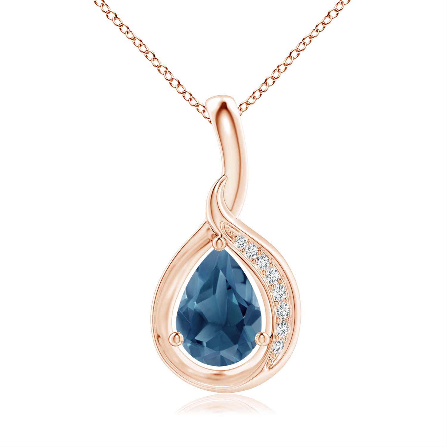 A - London Blue Topaz / 0.83 CT / 14 KT Rose Gold